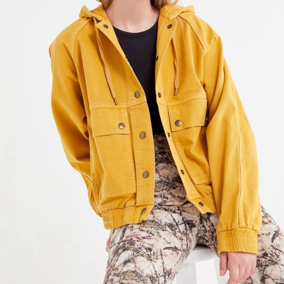 Urban Outfitters Rowan Hooded Bomber Jacket - Picture 1 of 6